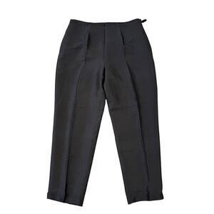 Vision Apparel vintage 100% silk black trousers pants size 14P